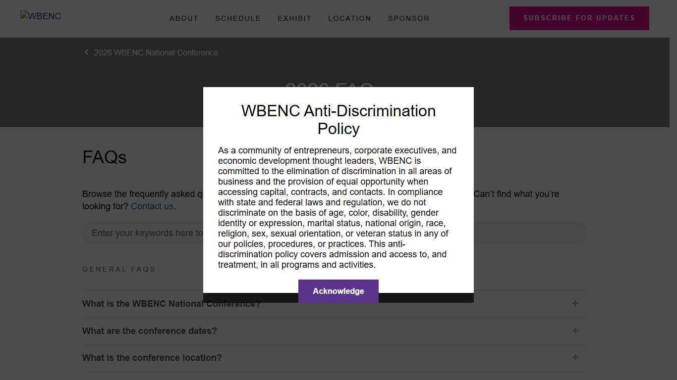 2026 FAQs - WBENC : WBENC